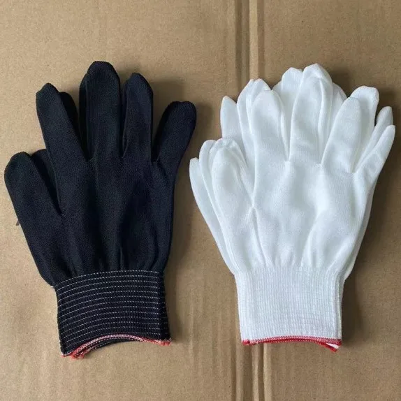 1 Pair Non-slip Thin Nylon Gloves Summer Lightweight Sewing Cotton