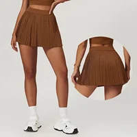 Women's 2 Piece Yoga Skirt Set Hip Hugging Slimming Outdoor Fitness Tennis Skirt Sun Protection Sports Outfit - Image 5