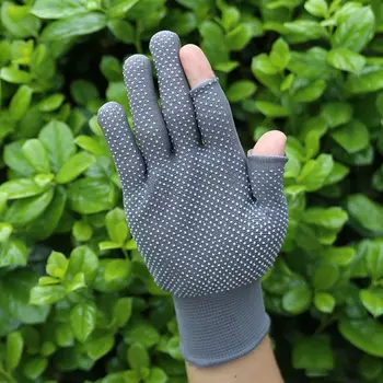 Sports/Biking Stretch Driving Gloves Open Two Finger Anti-Slip Sunscreen Gloves Wear Resistant Cycling Mittens Men/Women