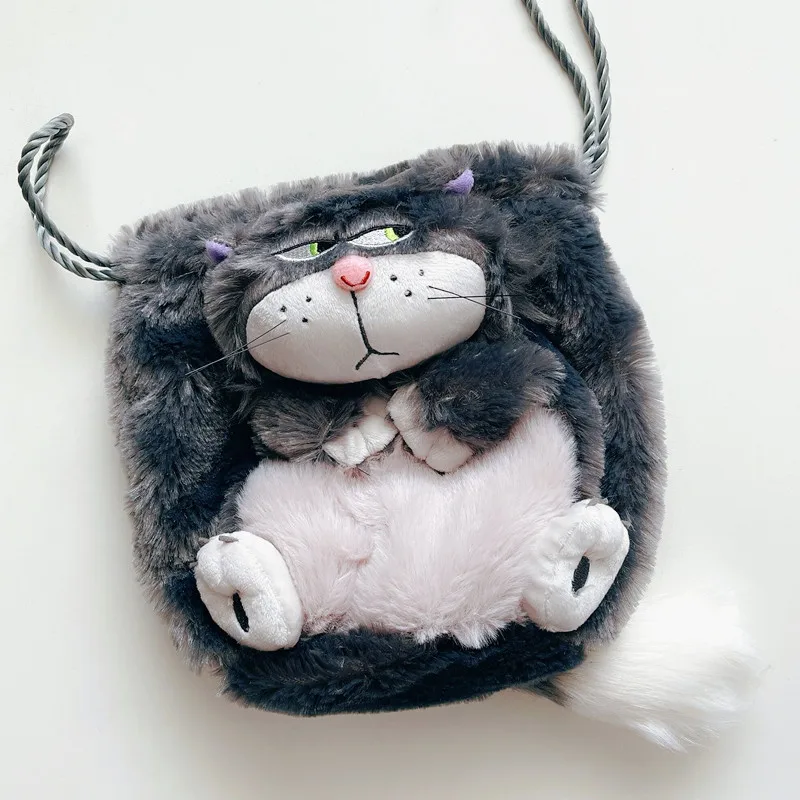 Disney World Cartoon Lucifer Plush Doll Drawstring Bag Band Mouth Storage Bag Large Capacity Lovely Cosmetic Storage Bag 2 Disney World Cartoon Lucifer Plush Doll Drawstring Bag Band Mouth Storage Bag Large Capacity Lovely Cosmetic Storage Bag 2