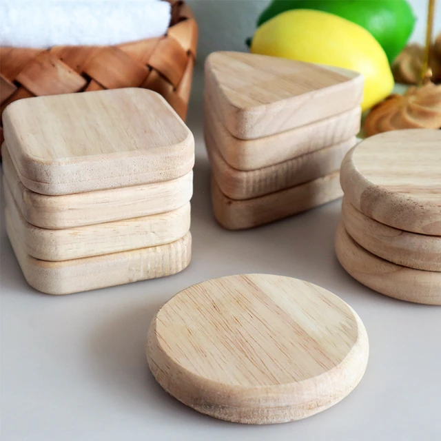 4PCS Wood Coasters, Coaster Crafts with Non-Slip Silicon Dots for DIY  Stained Painting Wood Engraving Home Decoration - AliExpress