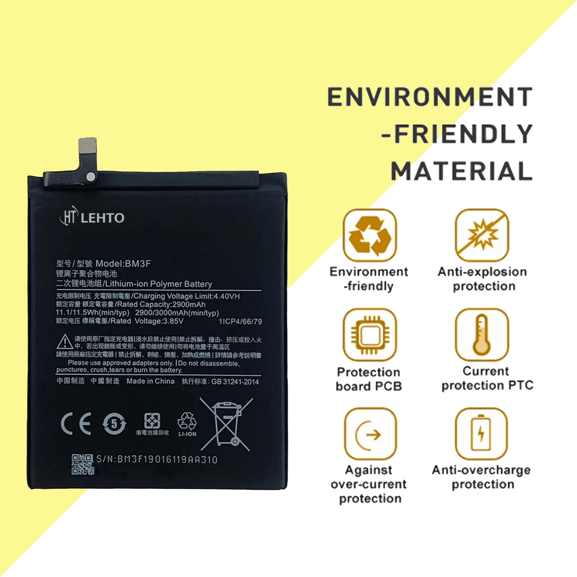BM3F Battery For Xiaomi Xiaomi 8 Mi 8 Explorer / Mi8 Pro Original Capacity Mobile Phone Replace High Capacity Bateria