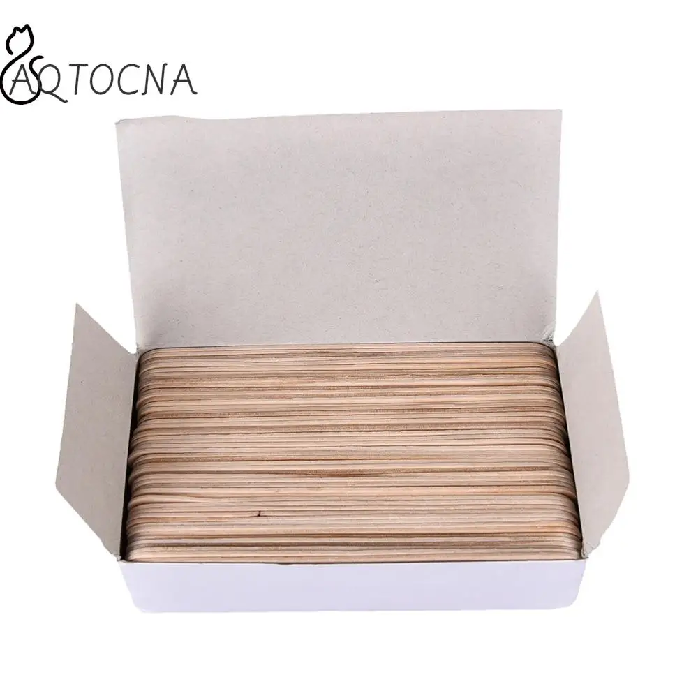 

HOT 100Pcs Medical Waxing Craft Wax Stick Wooden New 6 Inch Tongue Depressor Spatula Applicator Stick Tattoo