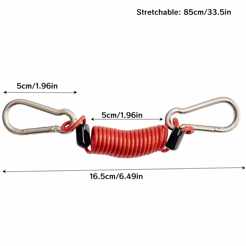 Durable Anti-Loss Steel Wire Spring Keychain with Elastic Telescopic Chain