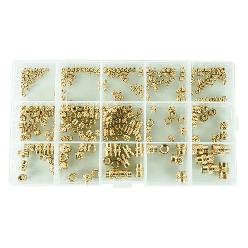 300Pcs 2/2.5/3/4/5/6mm 스레드 인서트 3D 인쇄용 널링 너트 인서트