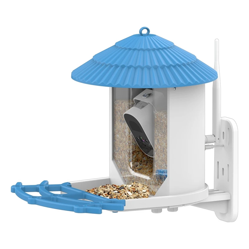 

Bird Feeder With Bird Watching Camera Smart Bird Feeder Al Bird Identification Automatic Video Capture Plastic