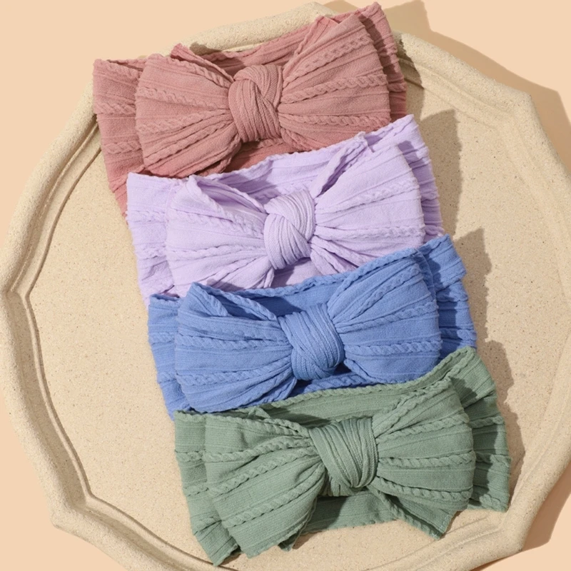 

Elastic Hair Bands Soft Headwear Bowknot Headband for Kids Infants Toddlers QX2D