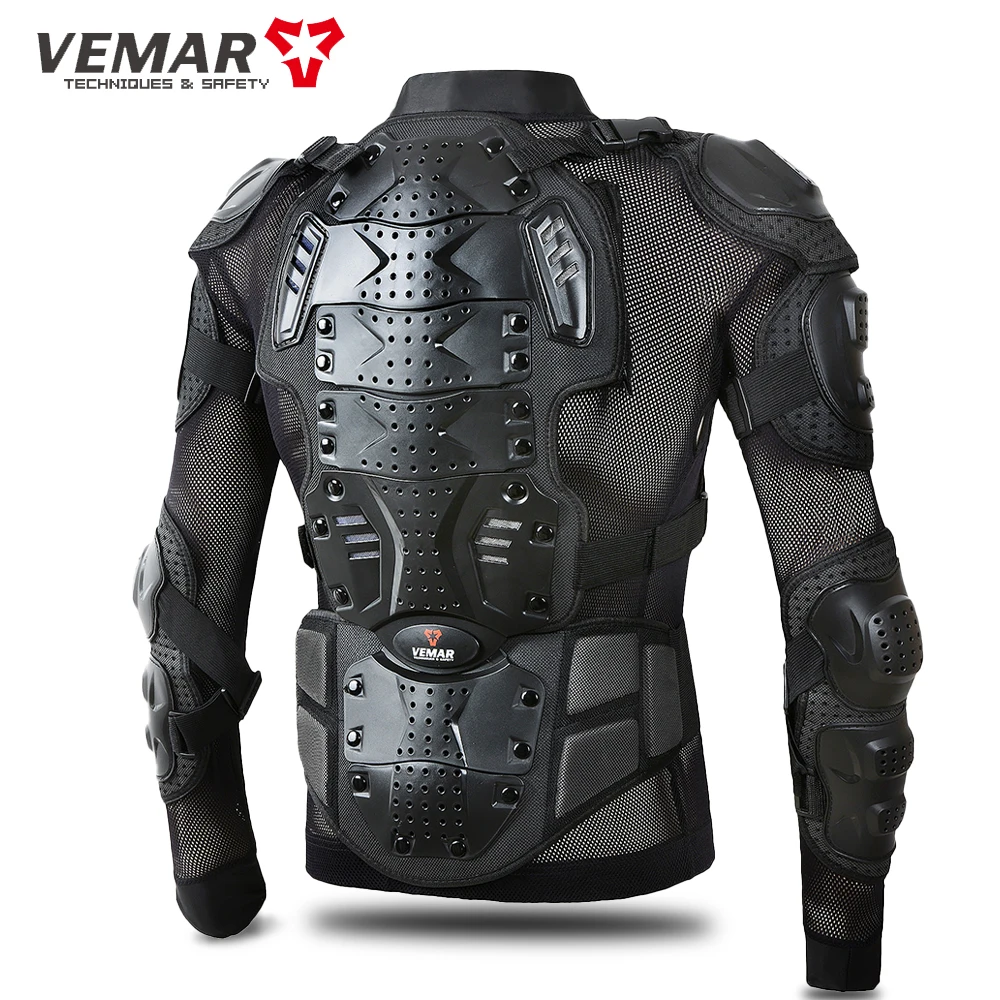 Men's Motorcycle Armor Jacket with Elastic Waist Ventilated Breathable Multi-Protection Anti-Drop Motocross Protective Gear Coat