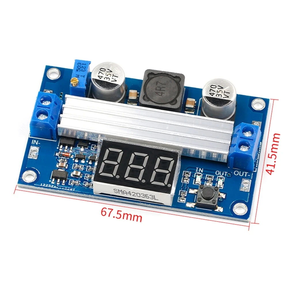 

LTC1871 100W Step Up Booster Converter 3-35V To 3.5-35V DC + LED Voltmeter DC-DC Step Up Power Supply Module Voltage Regulator