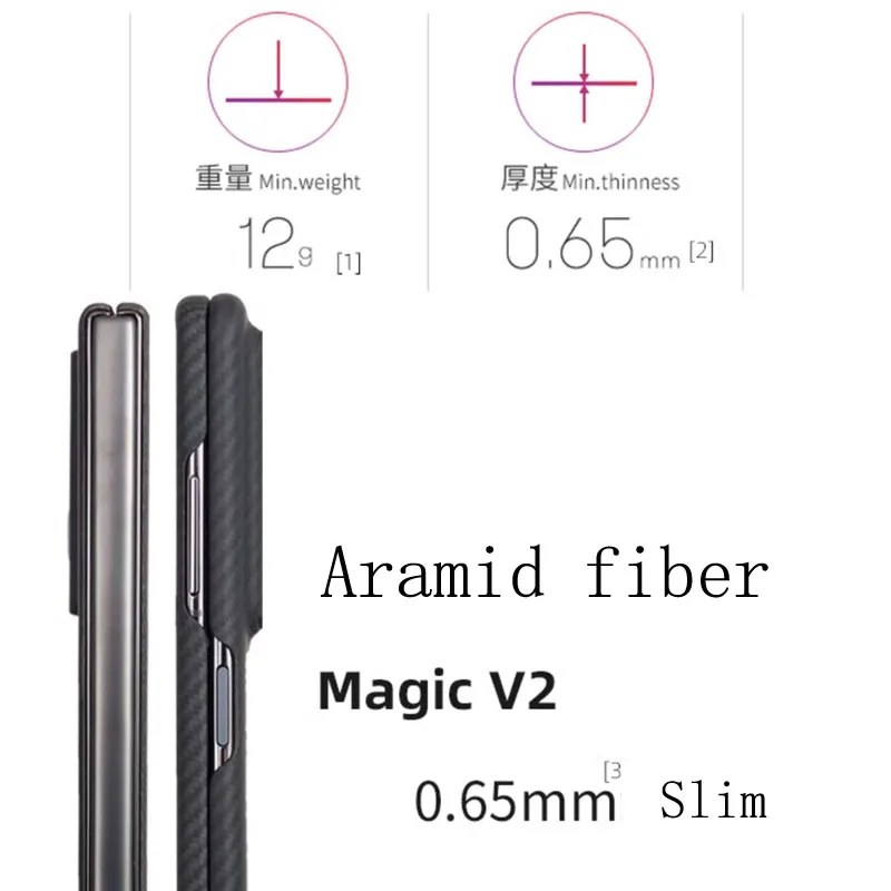 Premium Real Carbon Fiber Aramid Protective Phone Case - Anti-Explosion & Foldable Design