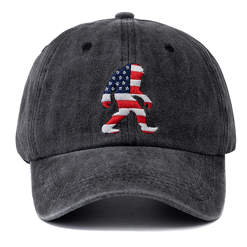 Hot Sale Washed Cotton Cap High Quality USA Flag Pattern Embroidery Baseball Cap Men And Women Outdoor Sports Dad Hats
