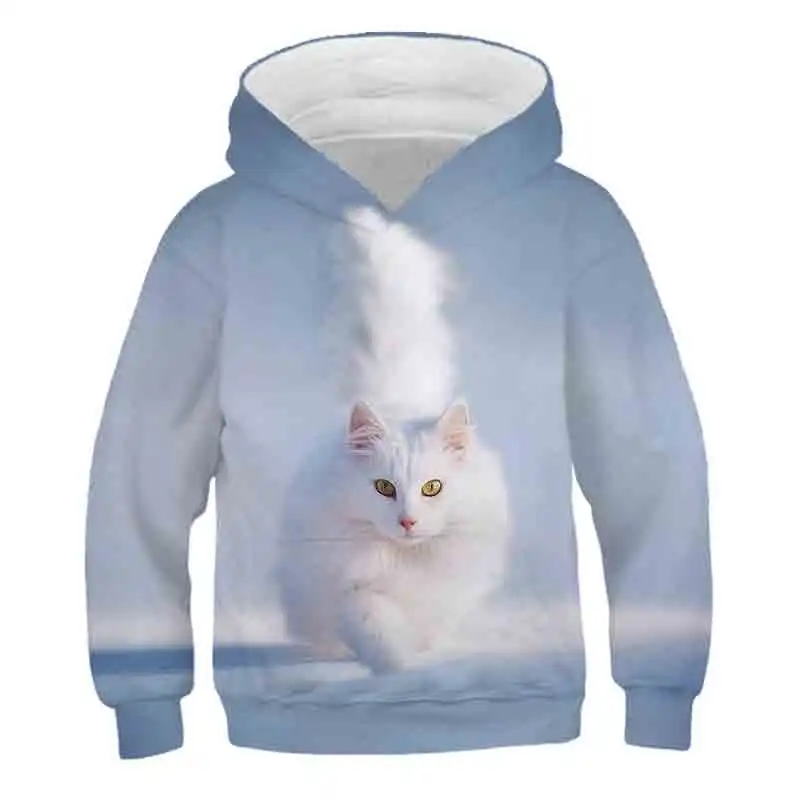 2023 Autumn Cat 3D Print Hoodies Long Sleeve Men Women Fashion Sweatshirt Hoodie Streetwear Children Oversized Pullover Clothing
