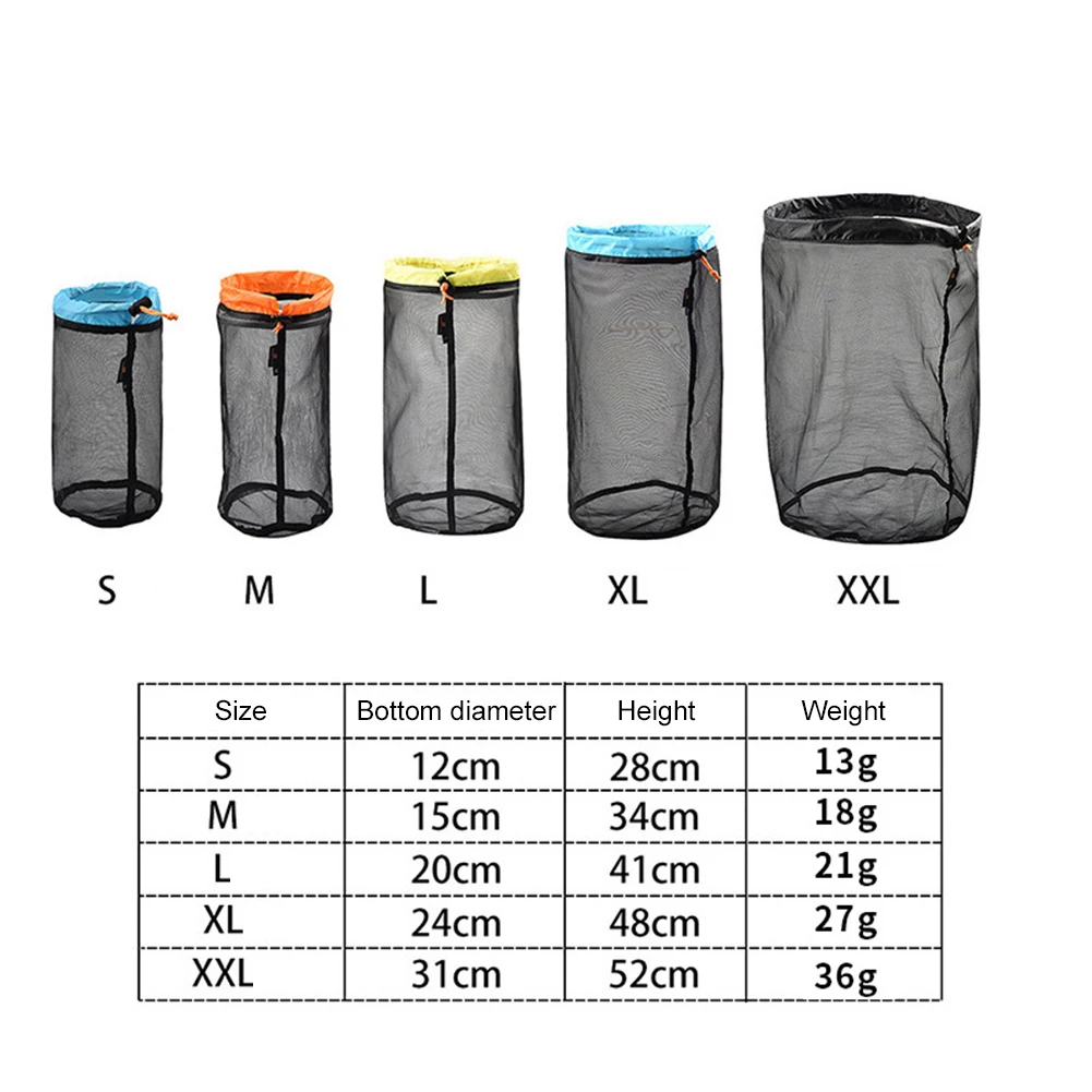 Portable Compression Stuff Sack Bag Waterproof Drawstring Travel Sundry Bag Space Saving Carry Pouch for Camping Travel Hiking