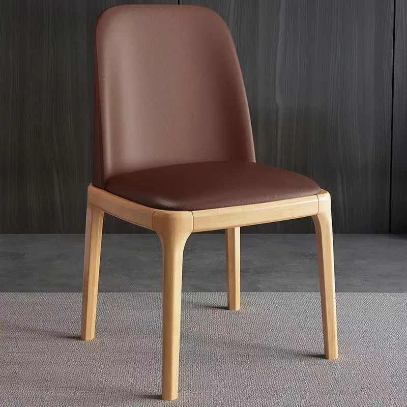 Solid Wood Nordic Dining Chair Home Light Luxury High-end Comfortable Chair Back Stool Simple Hotel Restaurant Octagonal dining chair