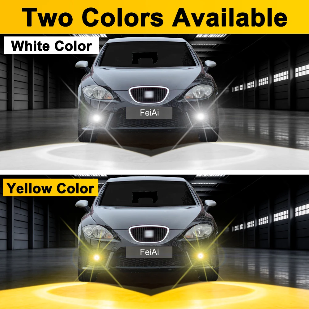 시트 레온 1M 1P 악세사리용 H3 LED 안개등, 자동차 레온 MK1 MK2 2005 2006 2007 2008 2009용 H3 LED 안개등