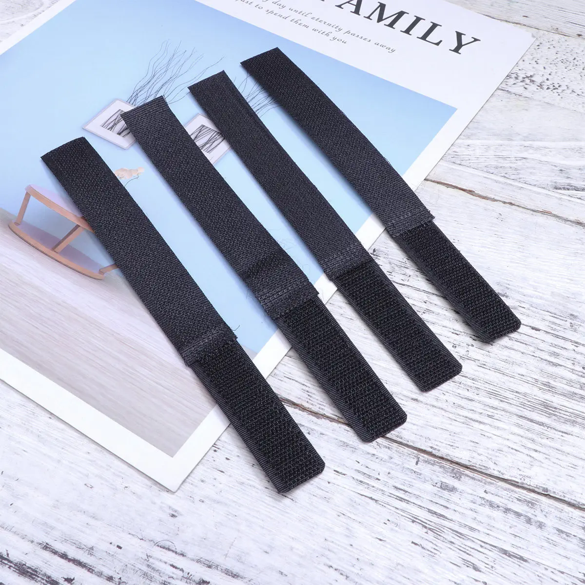 10Pcs 2x18cm 재사용 가능한 고정 케이블 스트랩 코드 와이어용 후크 루프 타이 오디오 비디오 이더넷 정리 데스크 엔터테인먼트