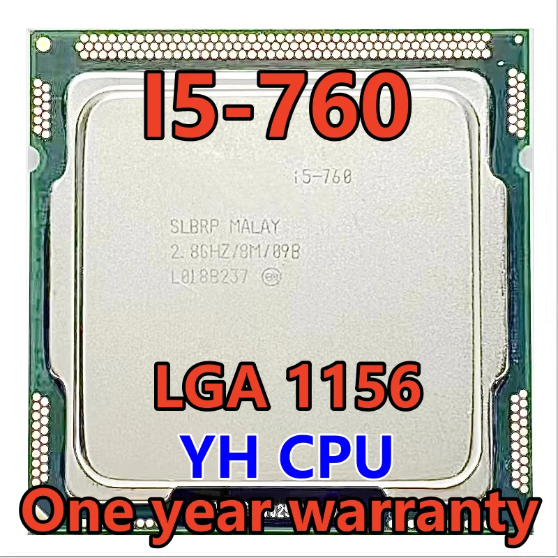 

I5-760 i5 760 SLBRP 2,8 ГГц четырехъядерный процессор 8 Мб 95 Вт LGA 1156