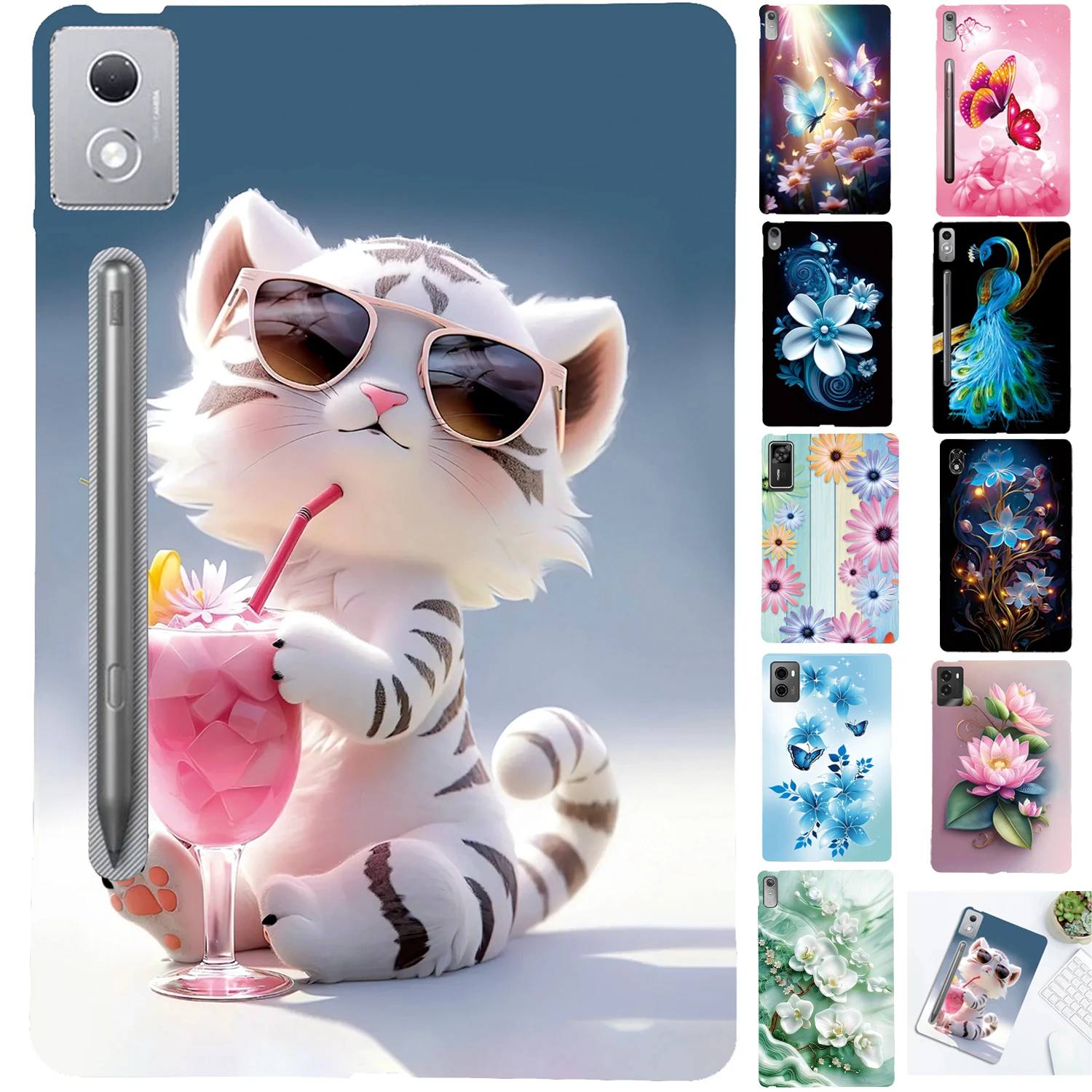 Silicone Cartoon Pattern Tablet Case - Protective TPU Shell