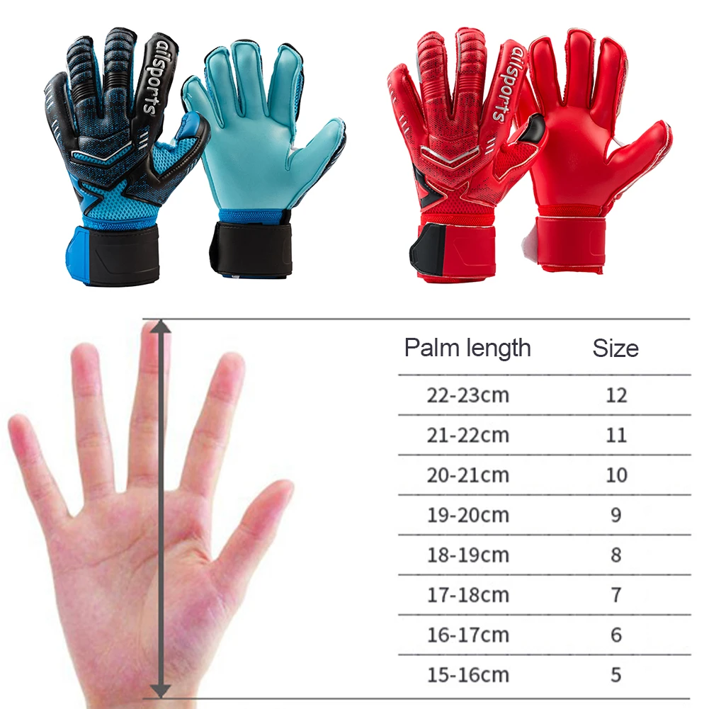 Kids Men Professional Soccer Goalkeeper Gloves 4mm Latex With Finger Protection Children Adults Football Goalie Gloves Protector