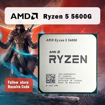 NEW AMD Ryzen 5 5600G R5 5600G 3.9GHz 6-Core 12-Thread 65W CPU Processor PCIE3.0 DDR4 L3=16M 100-000000252 PGA AM4 1