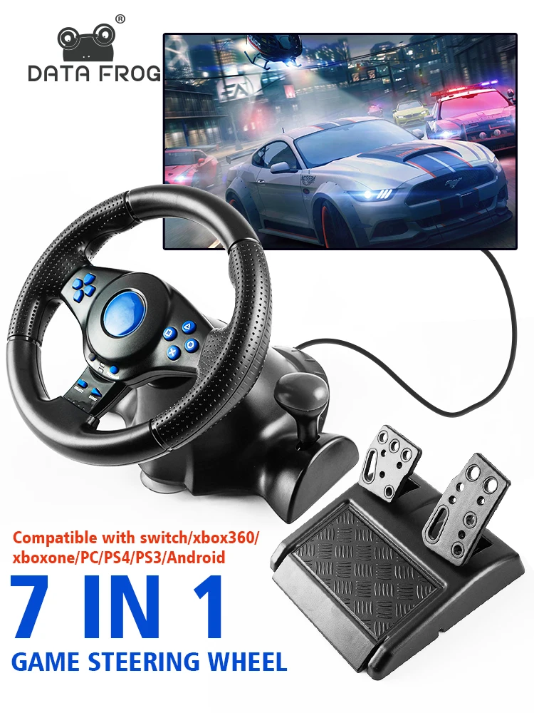 DATEN FROSCH Racing Lenkrad Vibration Controller Gaming Simracing Auto  Pedal Für Nintendo Schalter Playstation4 PS4 Xbox One PC
