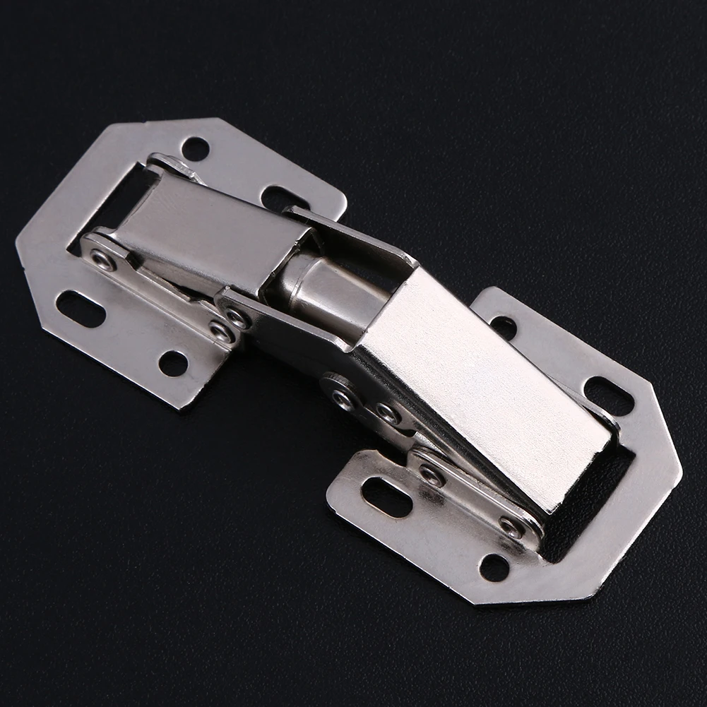 Door Hinges Stainless Steel Cabinet 90 Degree 3/4in No-Drilling Hole Cupboard Soft Close 10pcs
