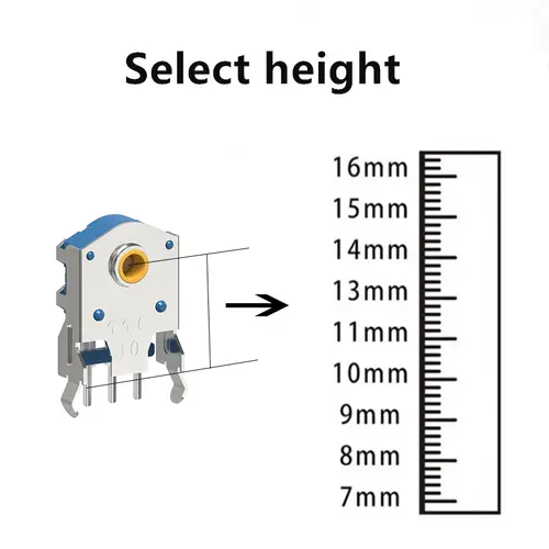 TTC Encoder 7/8/9/10/11/12/13/14/15/16mm Rotary Mouse Scroll Gold Wheel Encoder With 1.74mm Hole Mark,20-40g PC Mouse Dustproof - Image 5