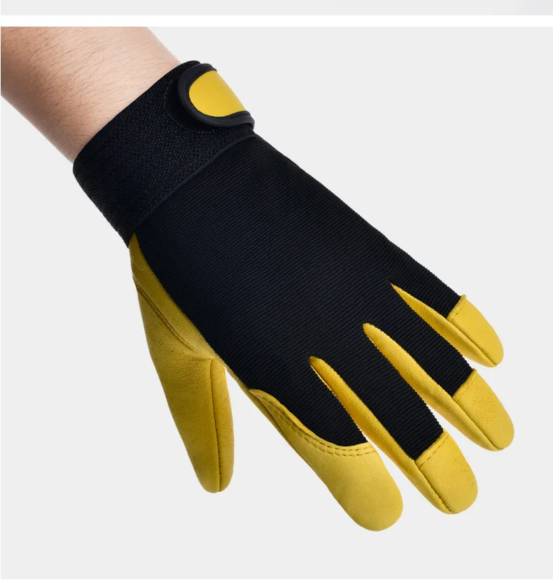 high voltage gloves Cowhide Leather Welding Gloves Workers Work Welding Safety Protection Garden Sports Motorcycle Driver Wear-resistant Gloves lineman harness