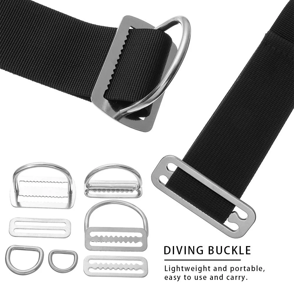 Ring Diving Retainer Stopper Freediving Weight Belt Keeper Diving Belt D Ring Weight Belt Freediving D Ring Belt Belts Retainer girl power women belt fashion harajuku double d ring buckle 130cm long strap female letter printing canvas belts for jeans plaid