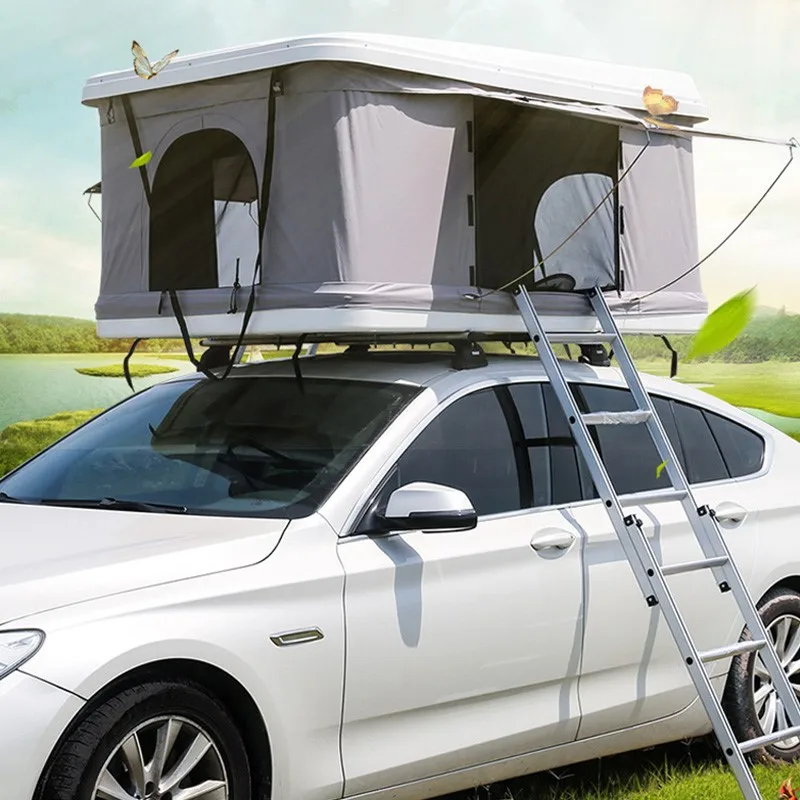 Factory Outdoor Hardshell Anto Camping Awning Car Top Roof Tent Bed