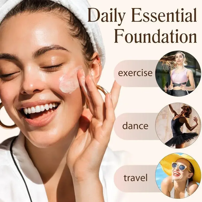 Liquid Foundation Makeup Cosmetics Makeup Cream Color Changing Long-Lasting Moisturizing BB Cream Base for Women