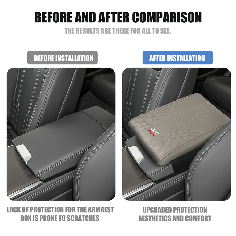 Premium Car Interior Armrest Pad Center Console Cushion Mat Accessories