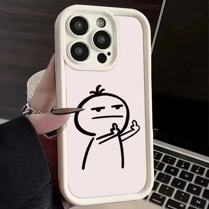 Cartoon Stickman Design Phone Case Cover