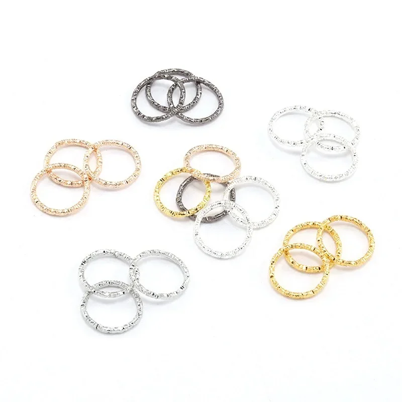 

50pcs Japanese Aesthetic Split Ring Manual Diy Material Single Loop Twist Jump Ring Buckle Connecting Ring for Jewelry Making