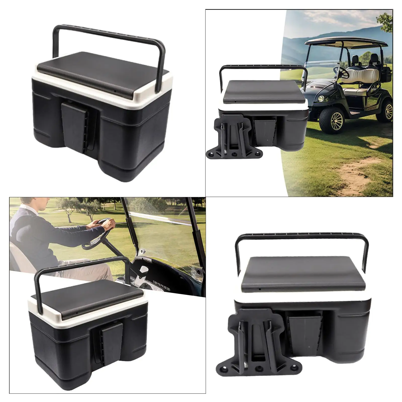Golf Cart Cooler Carrier with Handle Car Refrigerator Drinking Bucket Beverage Box Portable Cooler Box for Sports Picnic Camping
