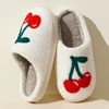 Women Winter Big Cherry Cute Cartoon Fruit Warm Home Slippers Indoor Soft Sole Comfortable Wrap Mute Bedroom Shoes Student 4