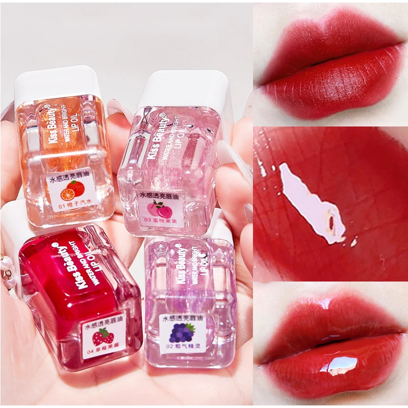6ml Clear Jelly Lipolie Hydraterende Niet-plakkerige Sexy Plumping Lip Glow Gloss Lip Glazuur Getinte Mode Lippenstift make-up Lipverzorging_voghion.com