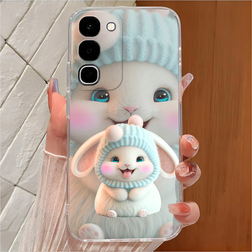 Cute Cartoon Clear Soft TPU Silicone Shockproof Phone Case - Anti-Slip Cover