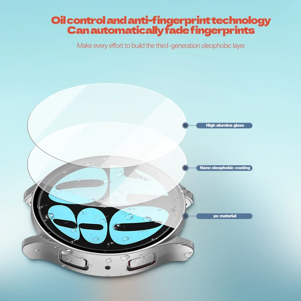 Custodia per PC Samsung Galxy 6 40mm 44mm Cover protettiva con schermo per Galaxy 5 Pro 45mm Bezel Watch_voghion.com