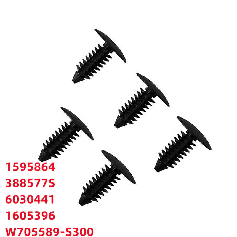 100Pcs Auto Spring Fasteners Plastic Rivet Plastic Car Clips 1595864