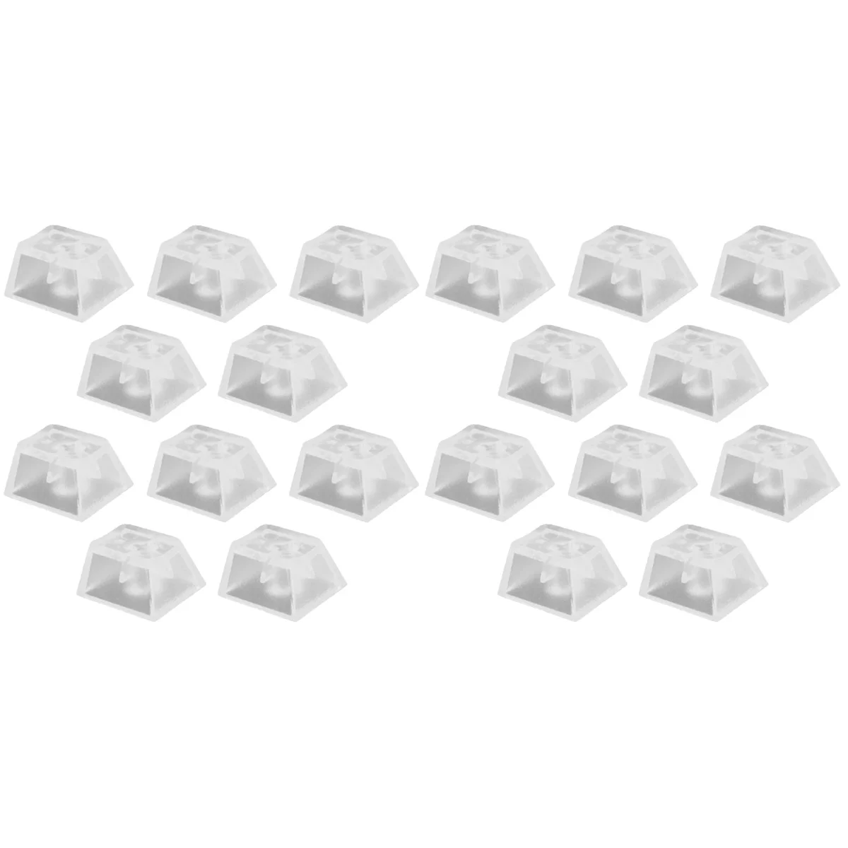 

20 Pcs Transparent Keycap White Keyboard Game Player Mechanical Not Printed Shine Abs Decoration Clear Translucent