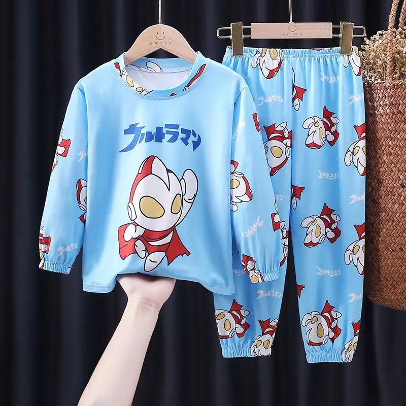 Sanrio Hello Kittys pijamas finos de manga larga para niños ropa de hogar de dibujos animados para estudiantes conjuntos cálidos de invierno de Anime para chicas lindas regalo de Navidad