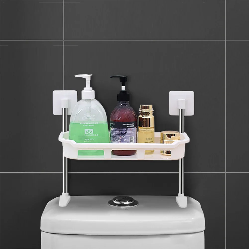 Wc Rek, Plank Boven De Wc Tank, punch-Gratis Multi-Functionele Opslag Rack Met Ondersteunende Voeten Badkamer Accessoires 3