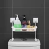 Wc Rek, Plank Boven De Wc Tank, punch-Gratis Multi-Functionele Opslag Rack Met Ondersteunende Voeten Badkamer Accessoires 3