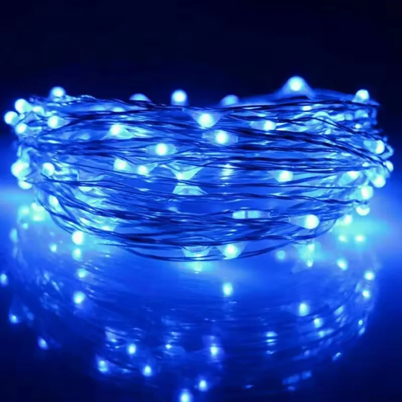Vibrant LED Fairy String Lights - Battery-Powered Copper Wire for Festive Decor & Gift Giving