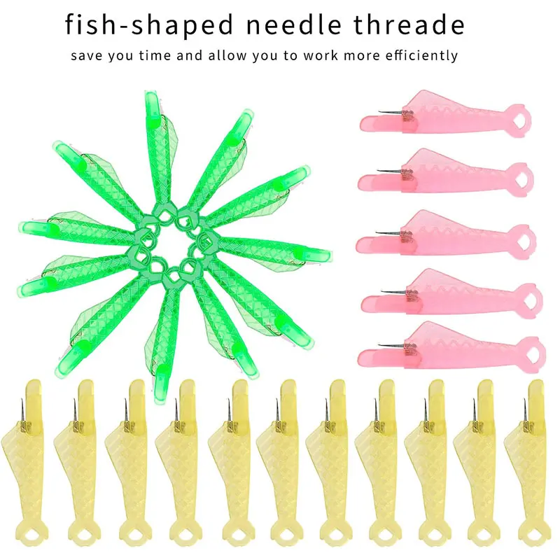 5/10/20/30Pcs Sewing Machine Needle Threaders Fish Type Automatic Sewing Needle Threader for DIY Sewing Craft Tools