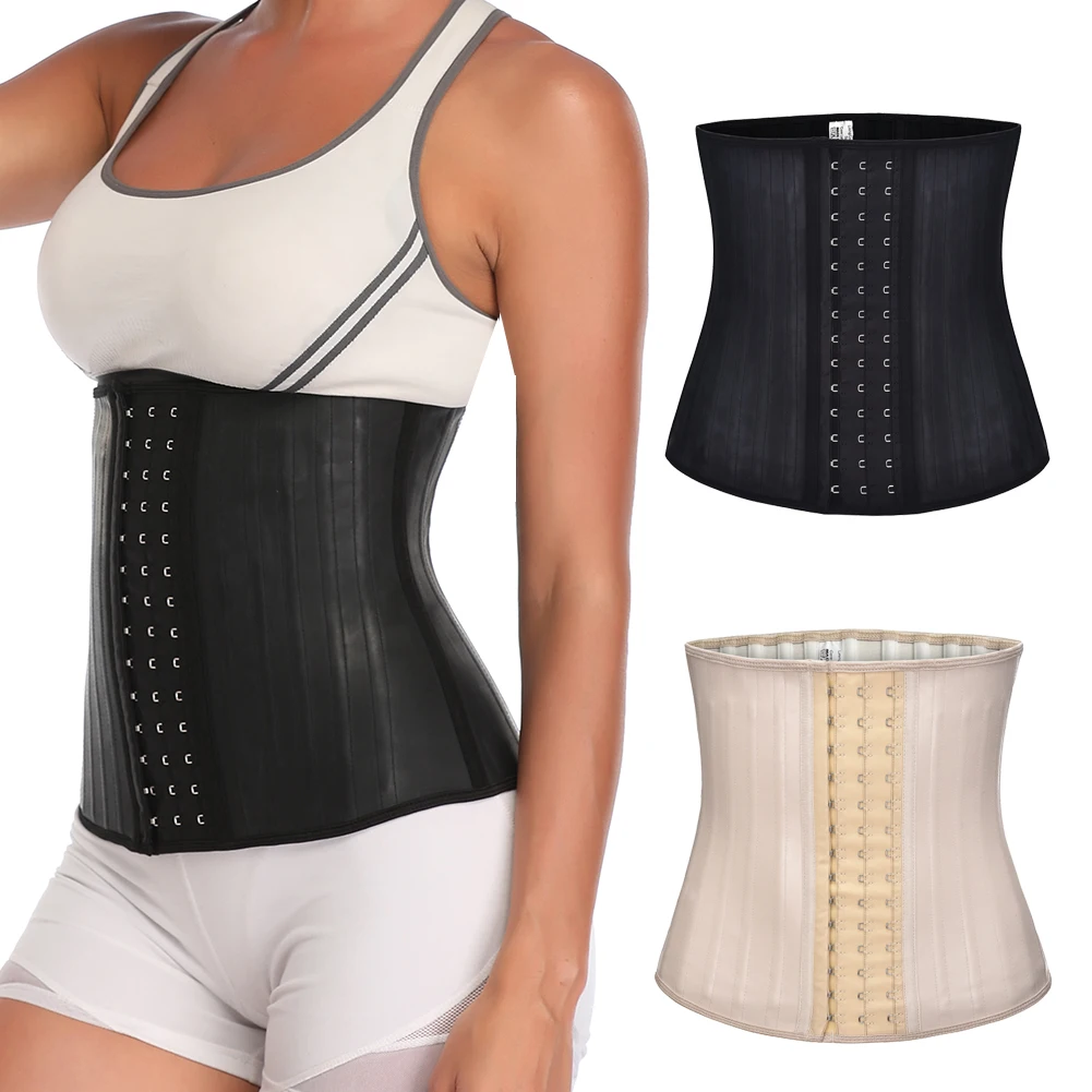 

Latex Waist Trainer Corset Fajas Colombianas Belly Slim Belt Body Shaper Modeling Strap 25 Steel Boned Waist Cincher Corset