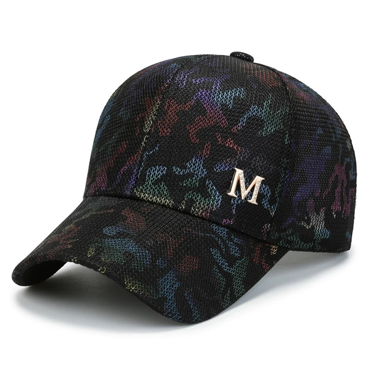 Herren/Damen Mode M-Buchstabe Camouflage Baseballkappe Frühling Sommer Herbst Erwachsenen-Hüte – Detail 4