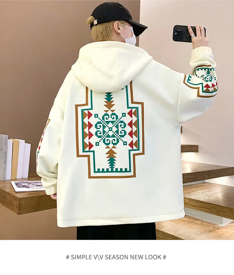 Mode männer Mit Kapuze Jacken Frühling Herbst Jugend Sport Im Freien Lose Hoody Casual Mäntel Straße Tragen Winbreaker Tops Kleidung – Detail 17