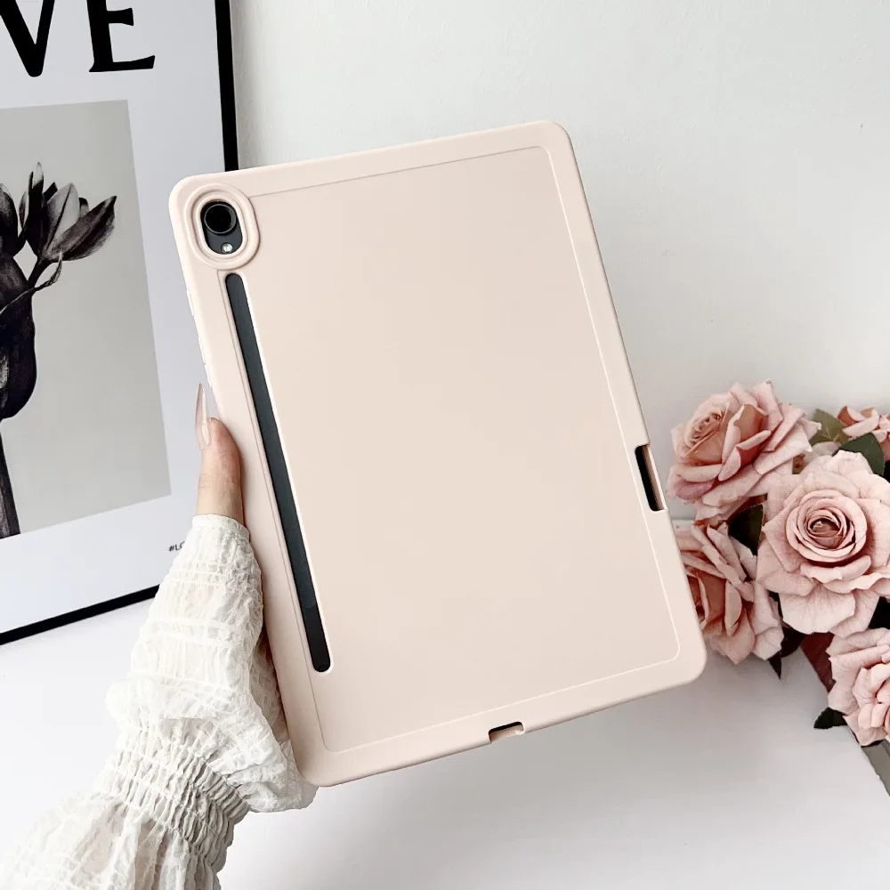 Candy Color Tablet Case with Pencil Holder - TPU Cover